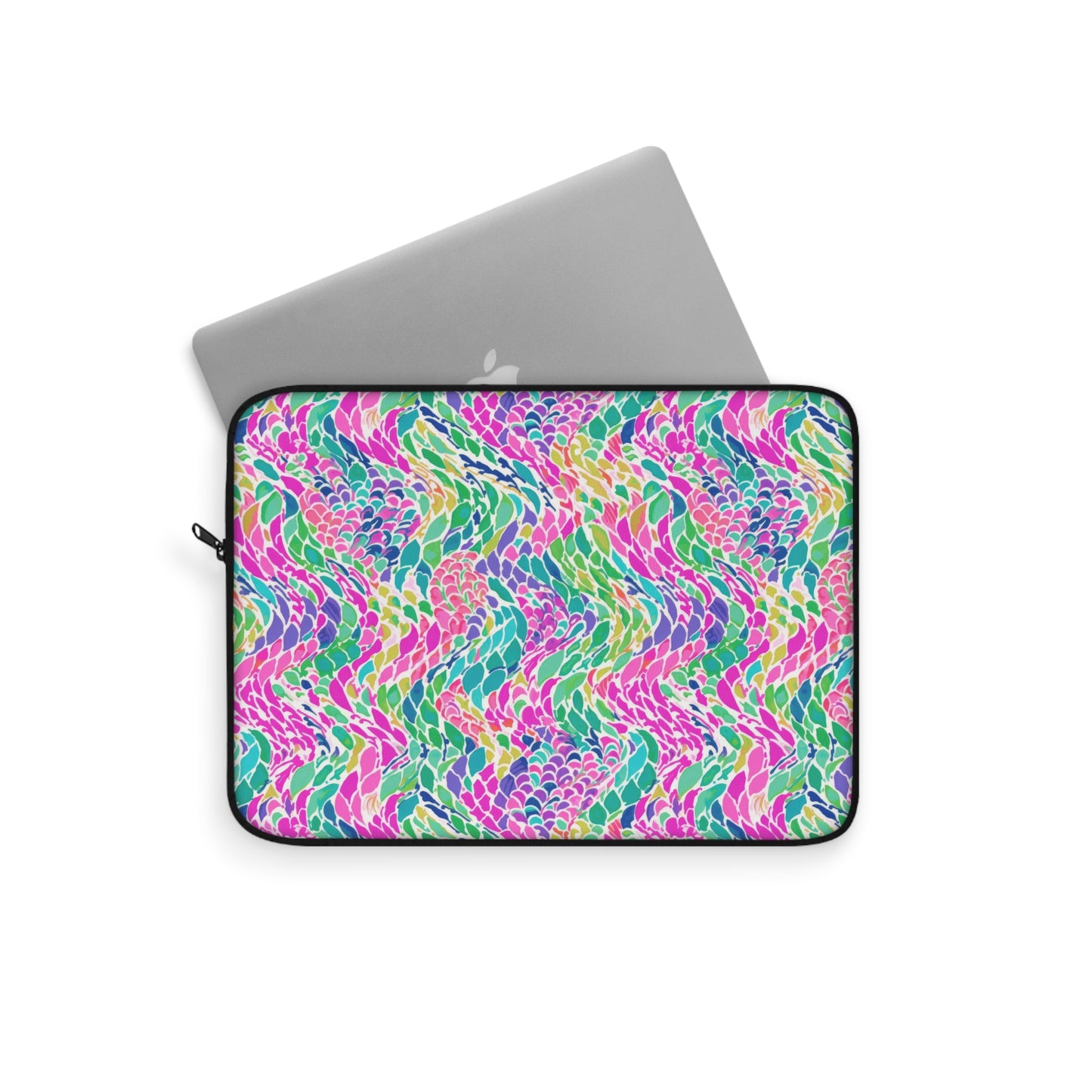 Enchanted Waves: Rainbow Mermaid Dancing in the Sea Laptop or Ipad Protective Sleeve Three Sizes Available