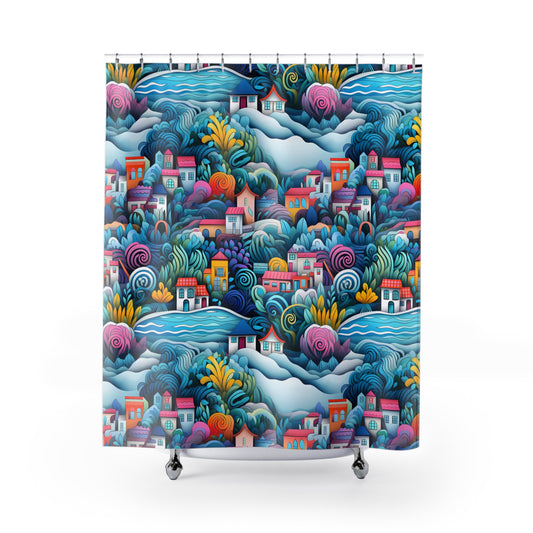 Coastal Charm Houses Inspired by South Carolina's Seaside Bathroom Shower Curtain   71" × 74"