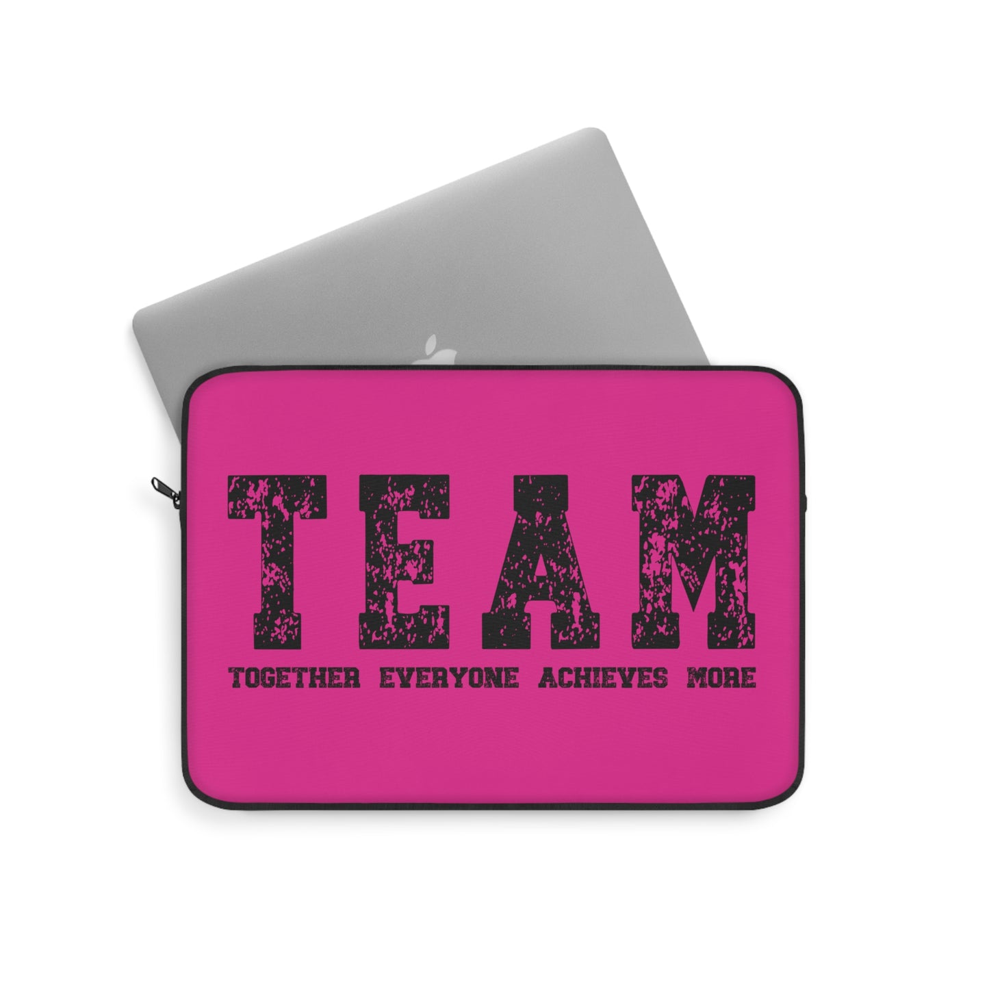 TEAM Together Everyone Achieves More Pink & Black Laptop or Ipad Protective Sleeve 3 Sizes