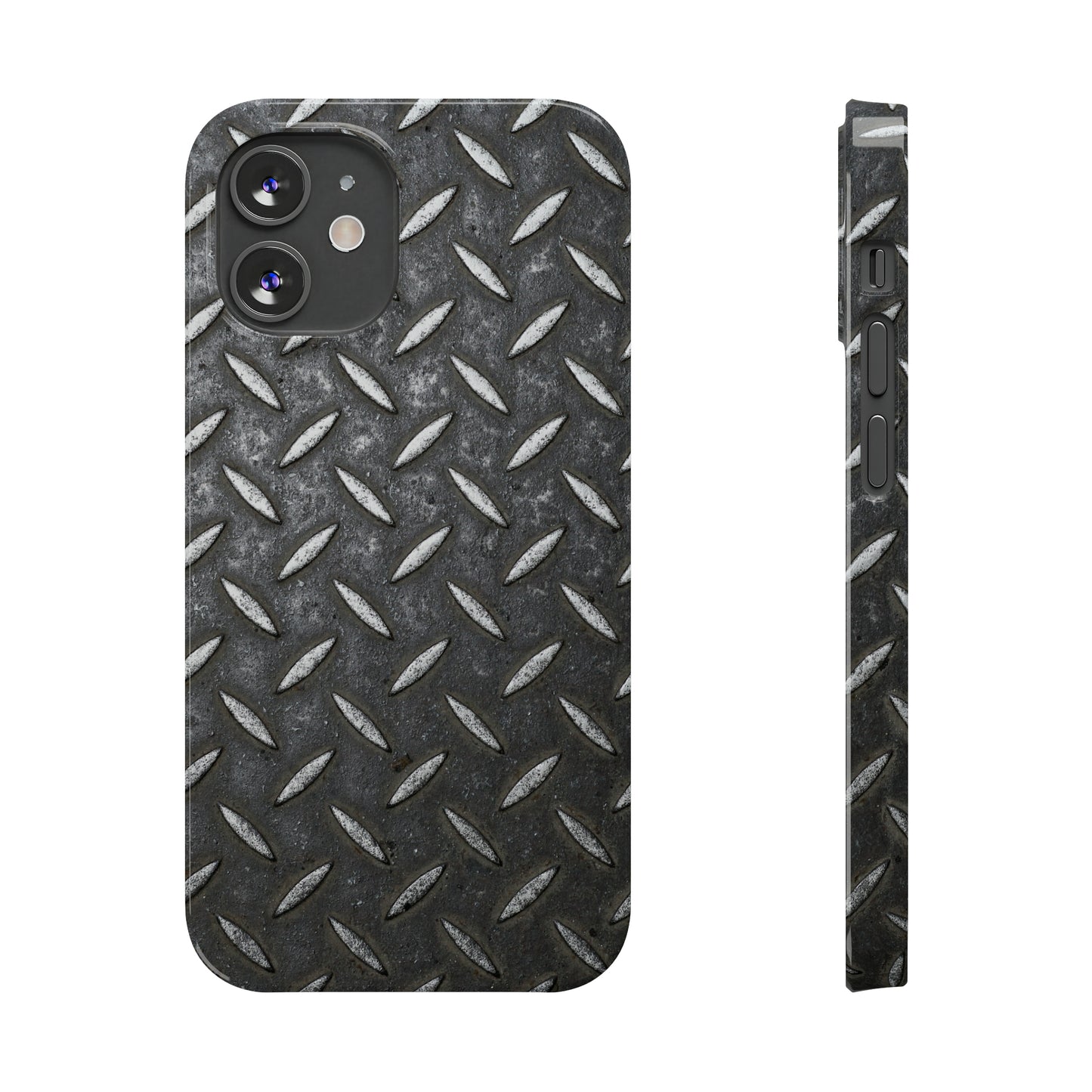 Steel Diamond Plate Design Iphone 15-12 Slim Phone Case