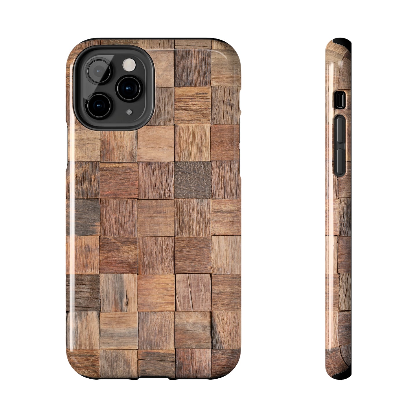 Organic Elegance Natural Woven Wood Design Design Iphone Tough Phone Case