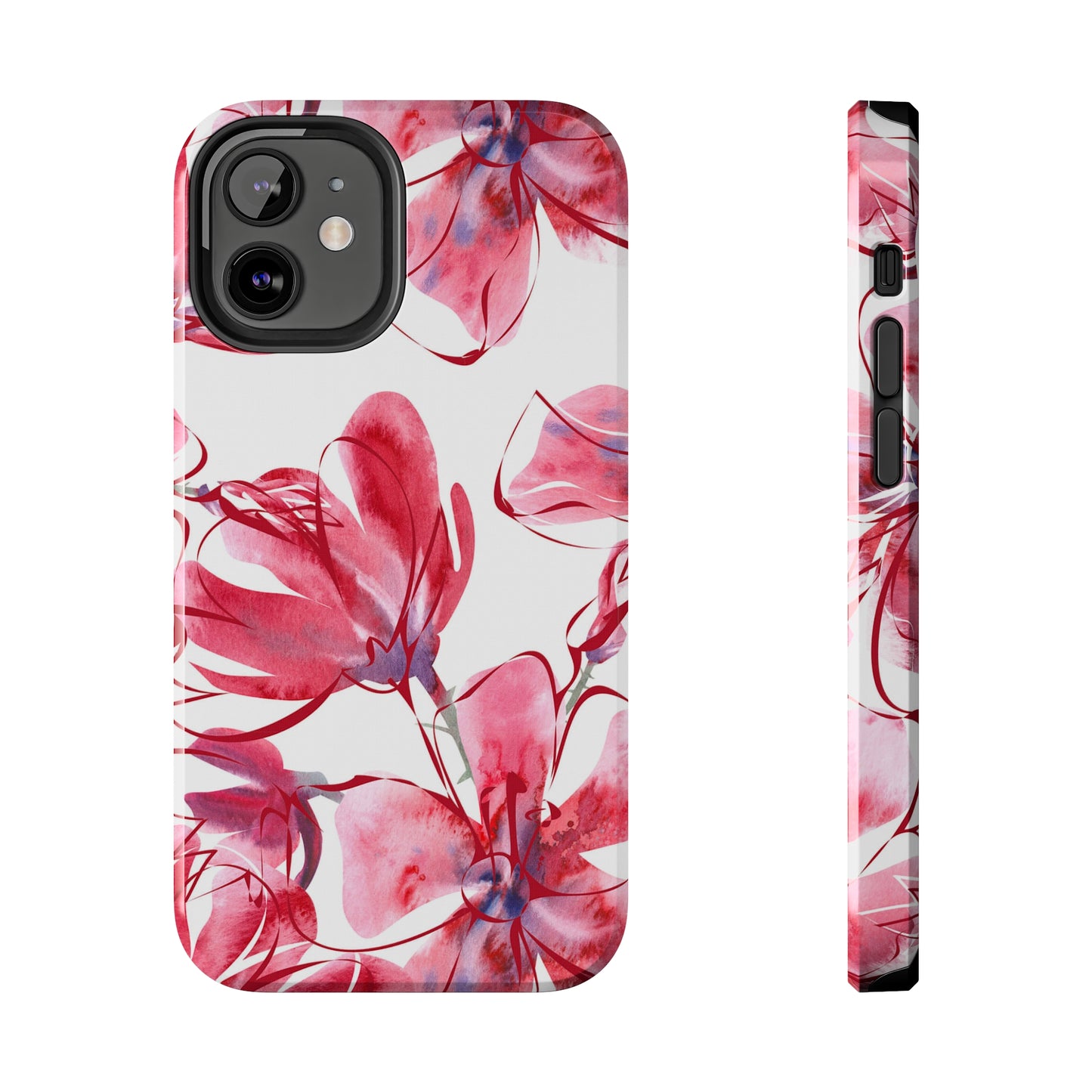 Large Pink Flower Iphone Tough Phone Case