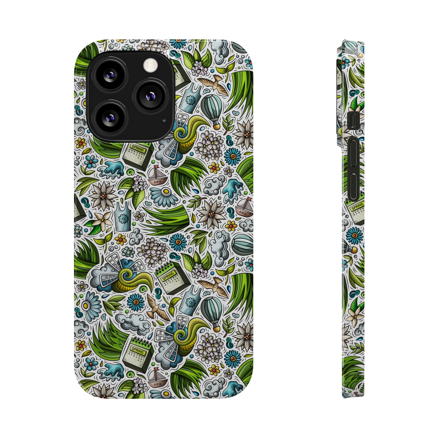 Spring Flowers and Gardening Design Iphone 15-12 Slim Phone Case