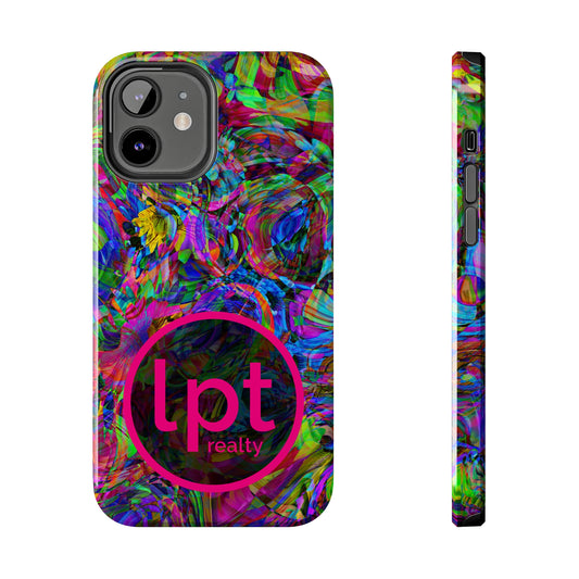 LPT Realty Logo -  Rainbow Swirls Design Iphone Tough Phone Case