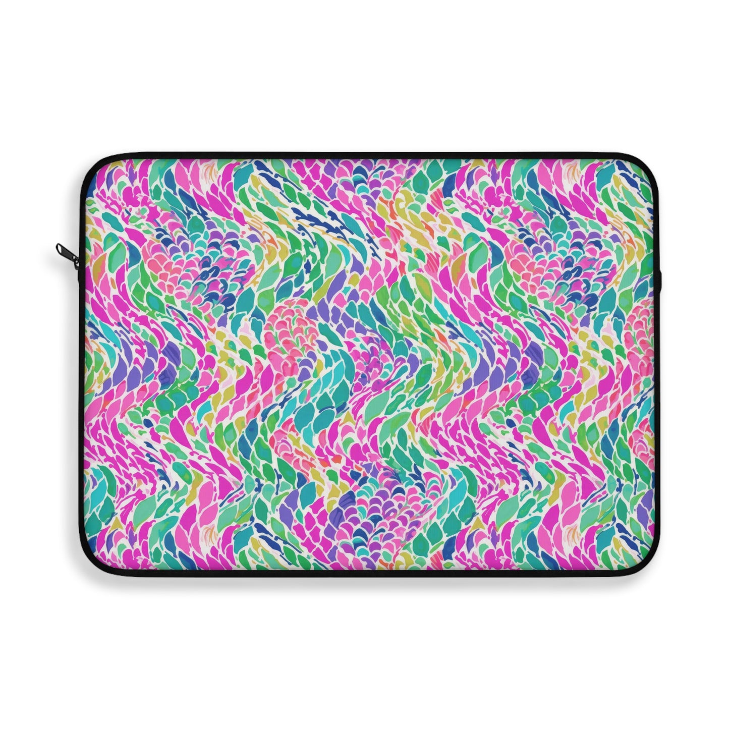 Enchanted Waves: Rainbow Mermaid Dancing in the Sea Laptop or Ipad Protective Sleeve Three Sizes Available