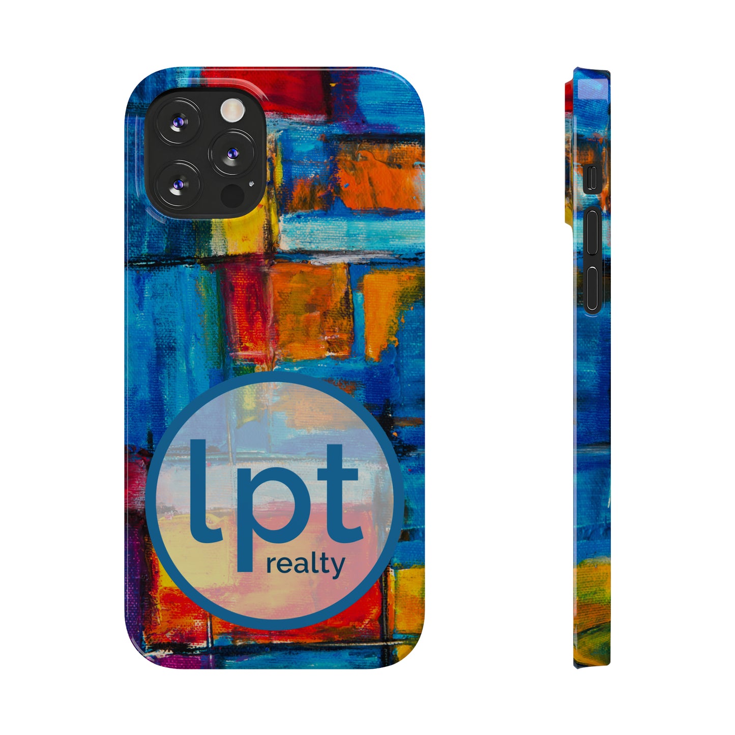 LPT Realty Logo -  Rainbow Abstract Painting Iphone 15-12 Slim Phone Case