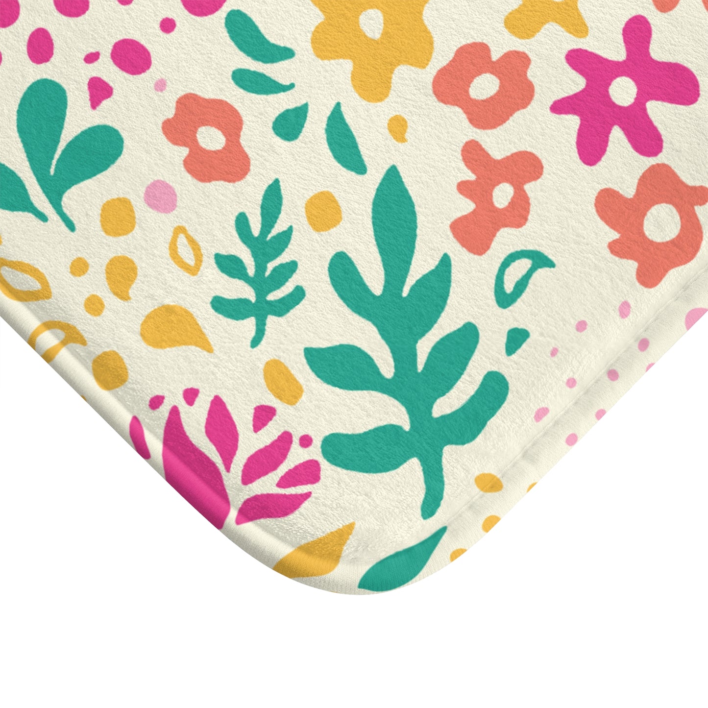 Bright Colored Springtime Flowers  - Bathroom Non-Slip Mat 2 Sizes