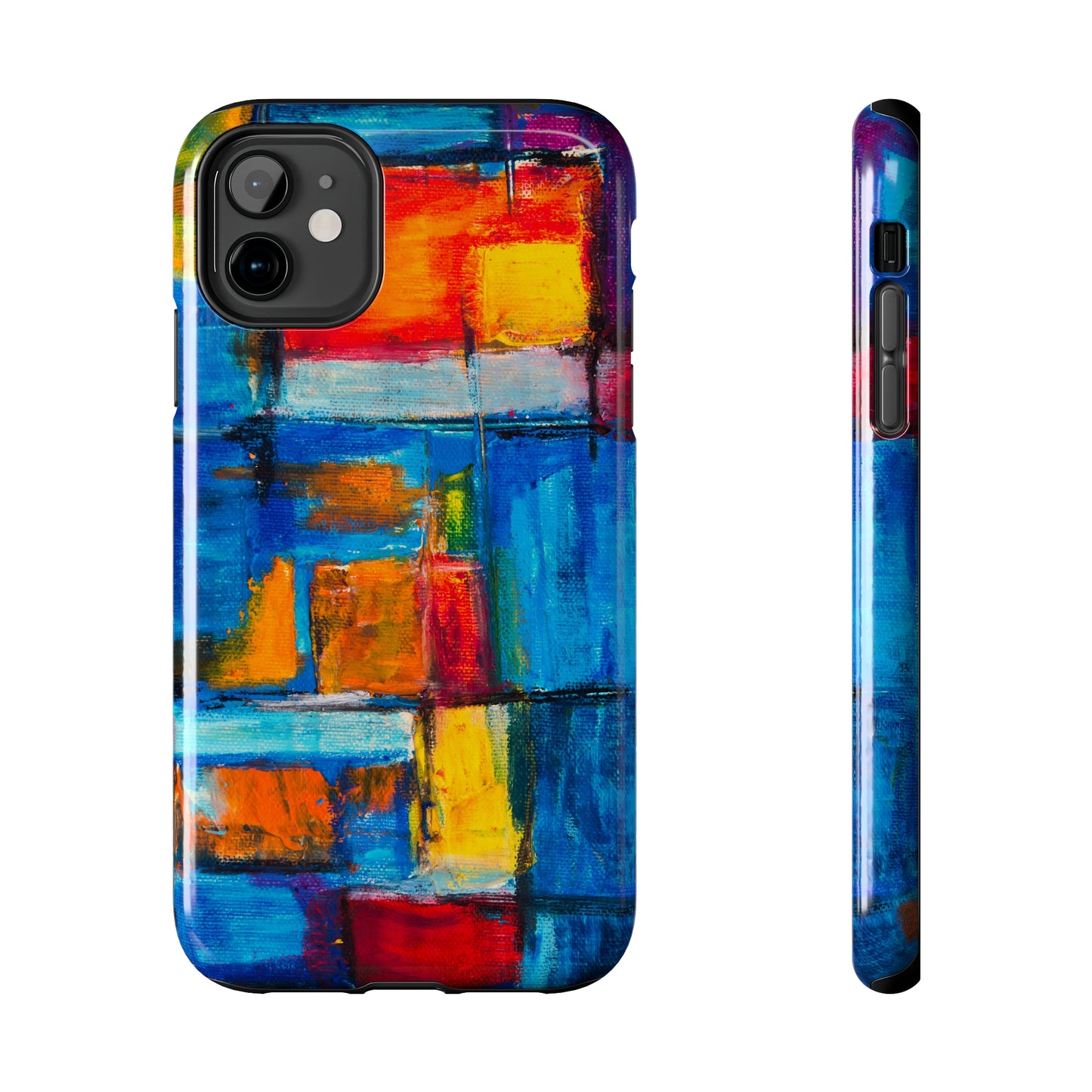 Rainbow Abstract Painting Iphone Tough Phone Case