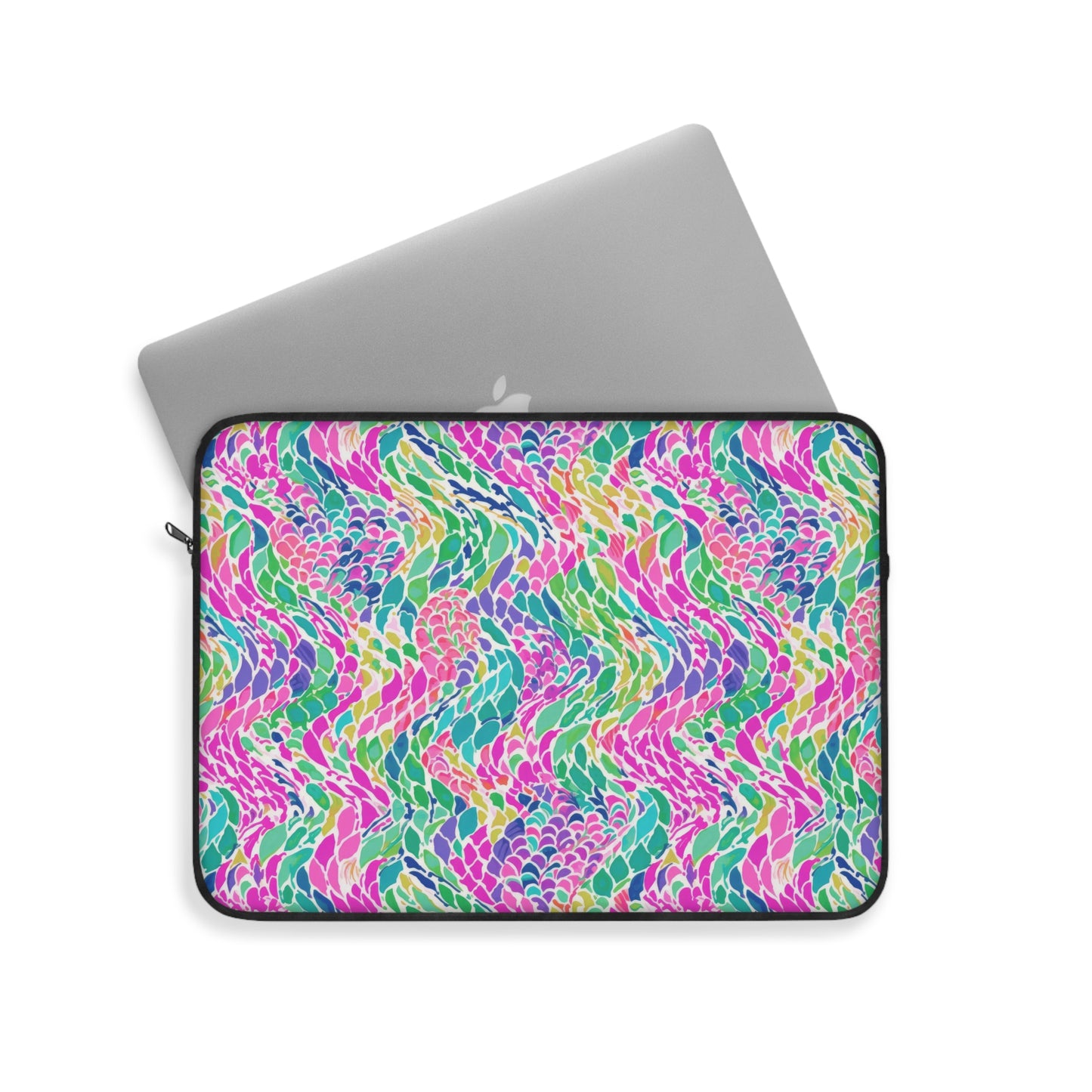 Enchanted Waves: Rainbow Mermaid Dancing in the Sea Laptop or Ipad Protective Sleeve Three Sizes Available