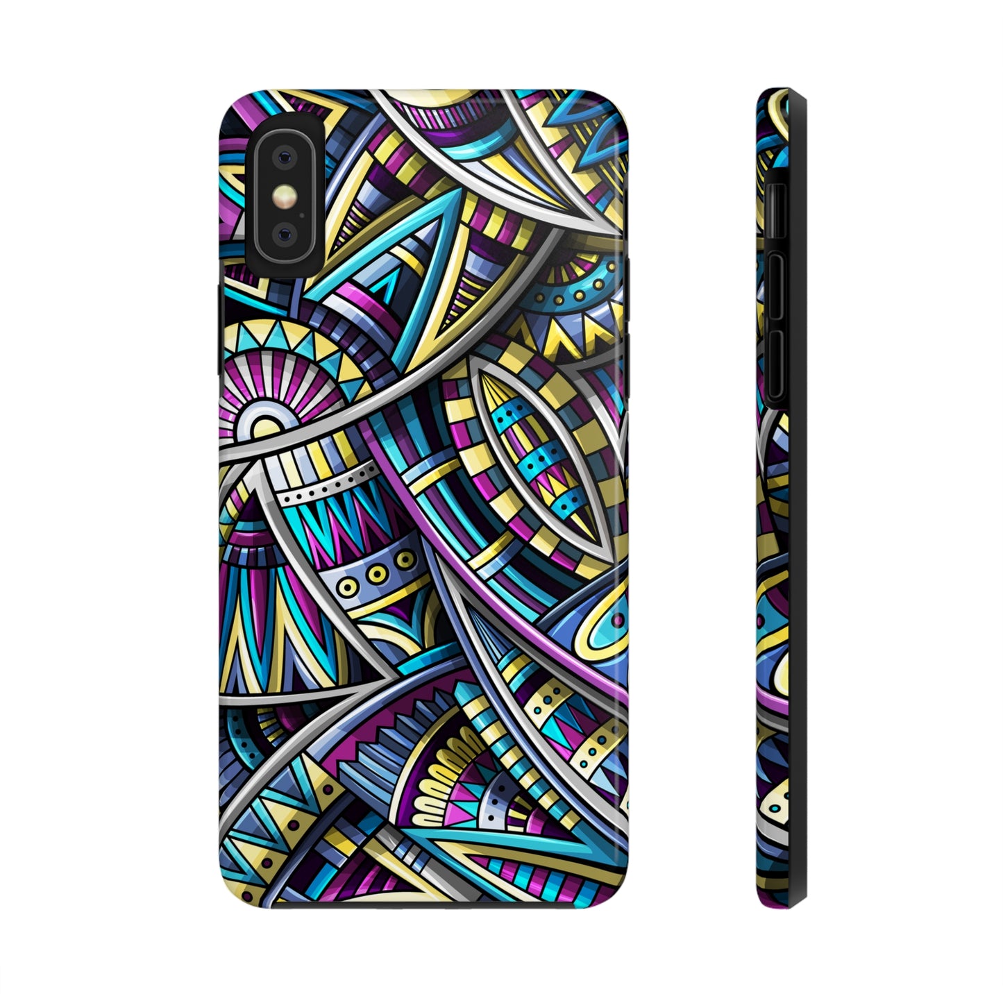 Tribal Colorful Abstract Design Iphone Tough Phone Case