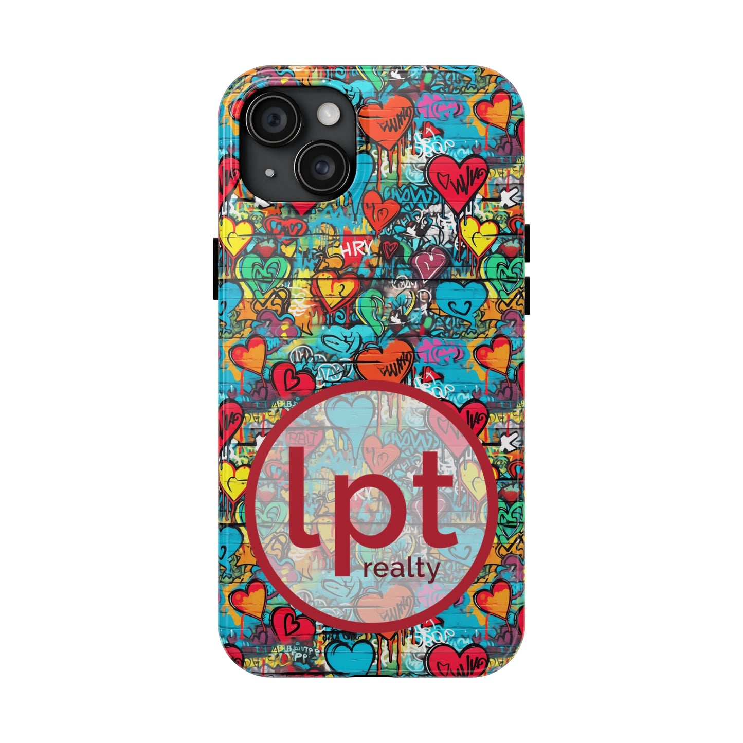 LPT Realty Logo -  Street Art Graffiti Hearts Design Iphone Tough Phone Case