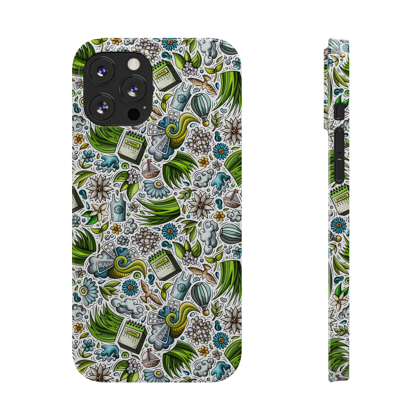 Spring Flowers and Gardening Design Iphone 15-12 Slim Phone Case