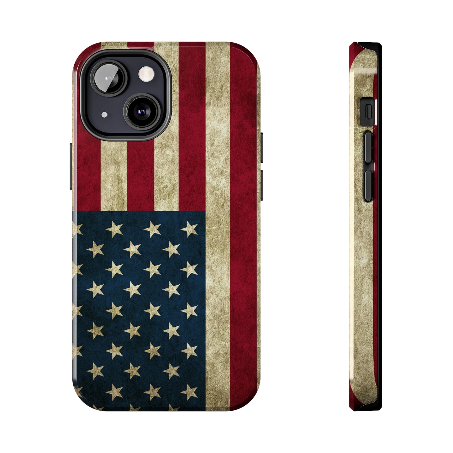 Rugged American Flag Iphone Tough Phone Case