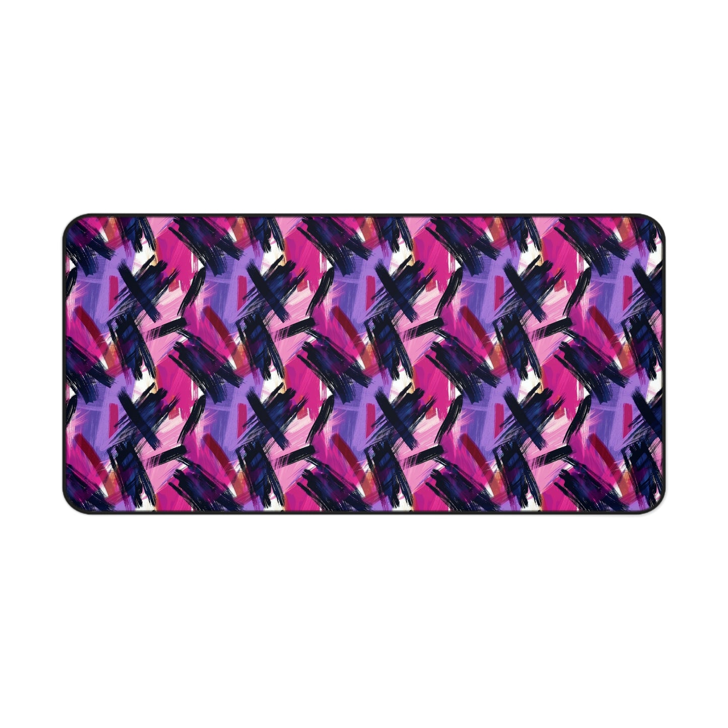 Vibrant Rebellion Brush Strokes in Hot Pink and Cool Purple on a Moody, Dark Background Extended Gaming Mouse Pad  Desk Mat  - 3 Sizes