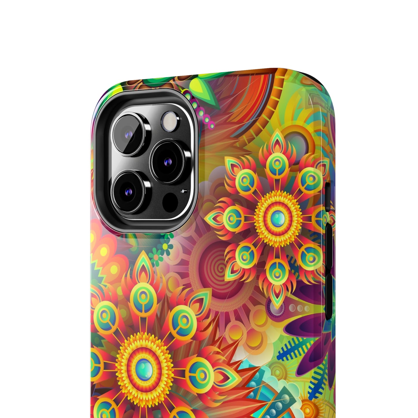 Rainbow Flower Power Design Iphone Tough Phone Case