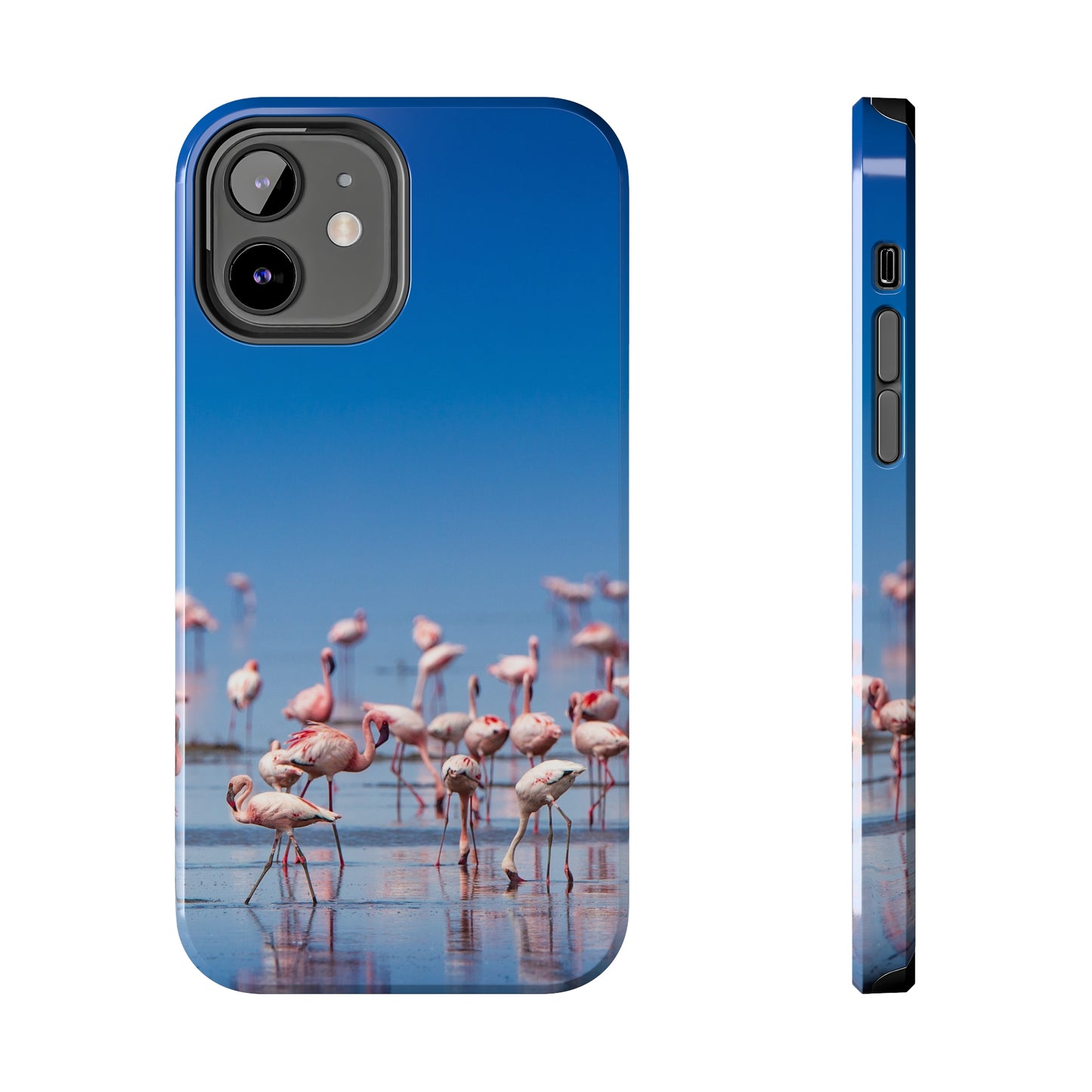 Flamingos on the Beach Iphone Tough Phone Case