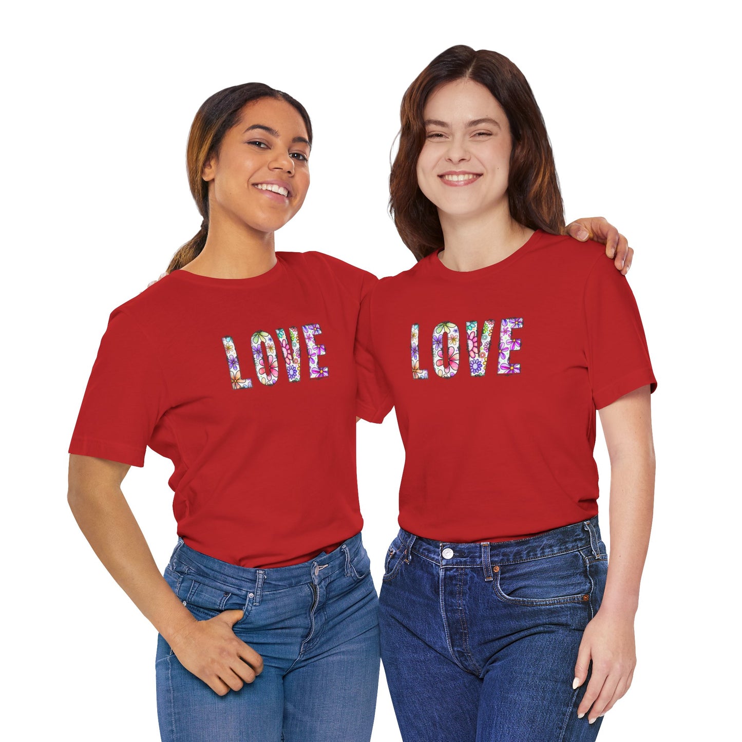 LOVE with Daisy Flowers - Short Sleeve T-Shirt XS-5XL