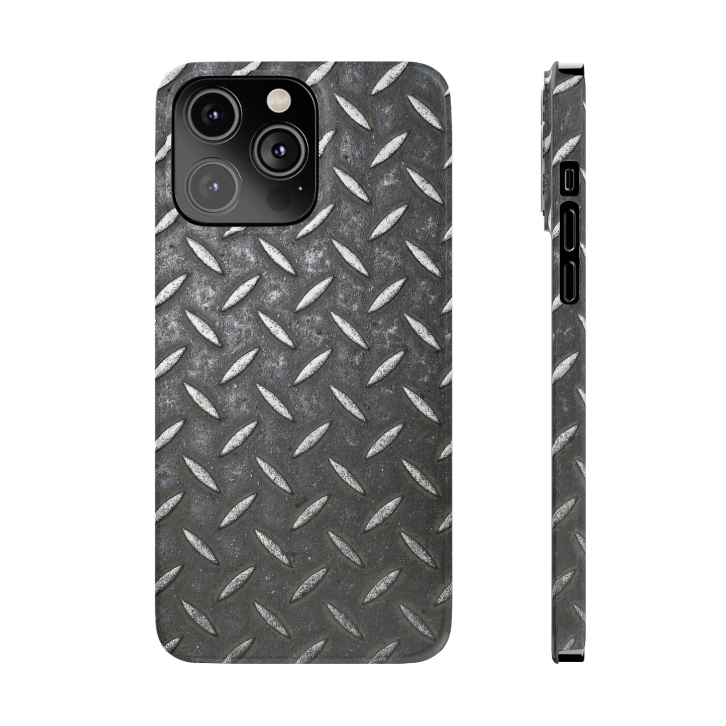 Steel Diamond Plate Design Iphone 15-12 Slim Phone Case