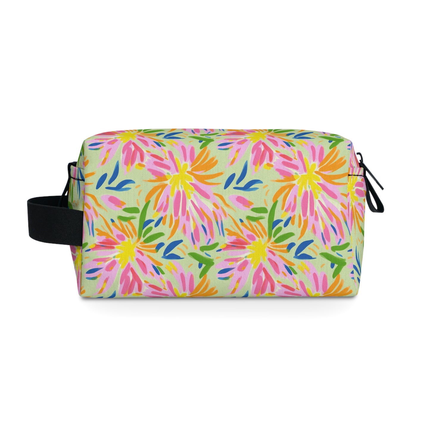 Blossoms in Bloom: Watercolor Pink and Yellow Flower Bursts Design - Toiletry Bag