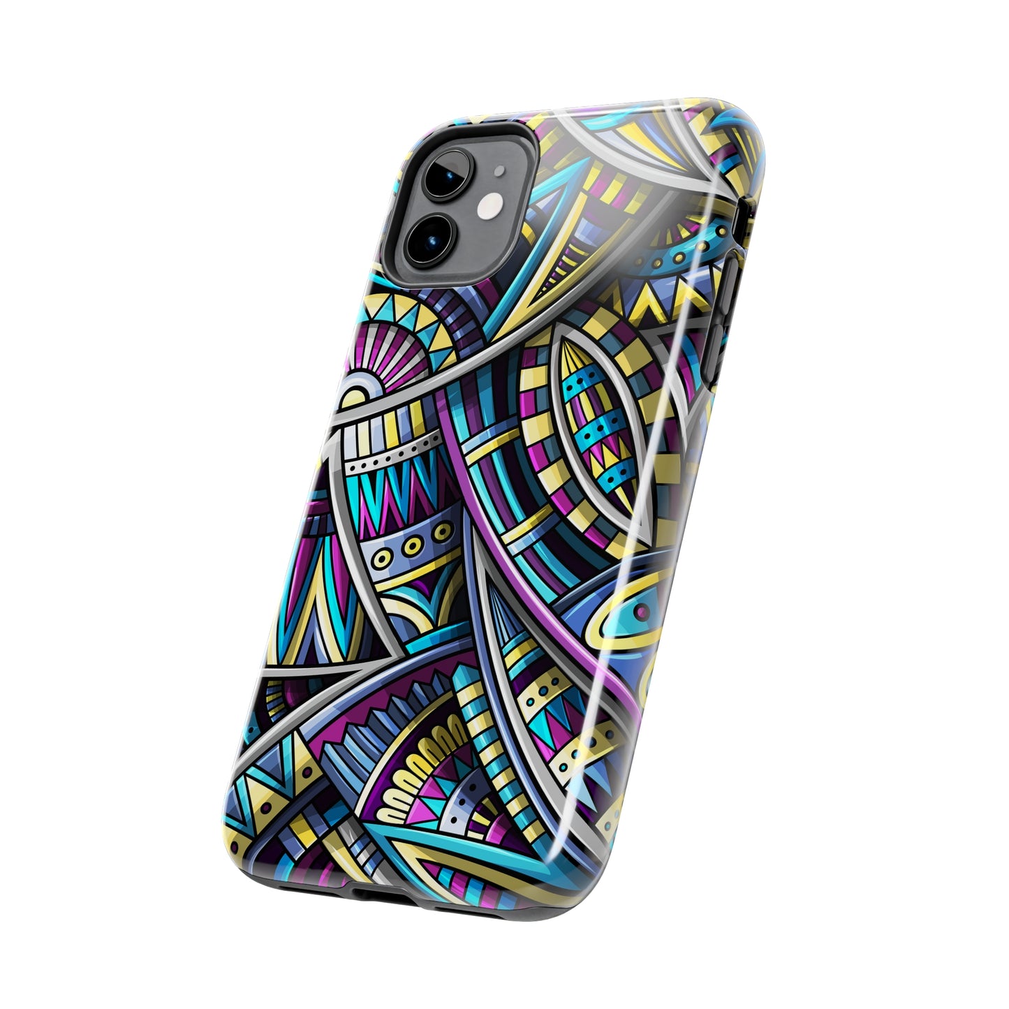 Tribal Colorful Abstract Design Iphone Tough Phone Case