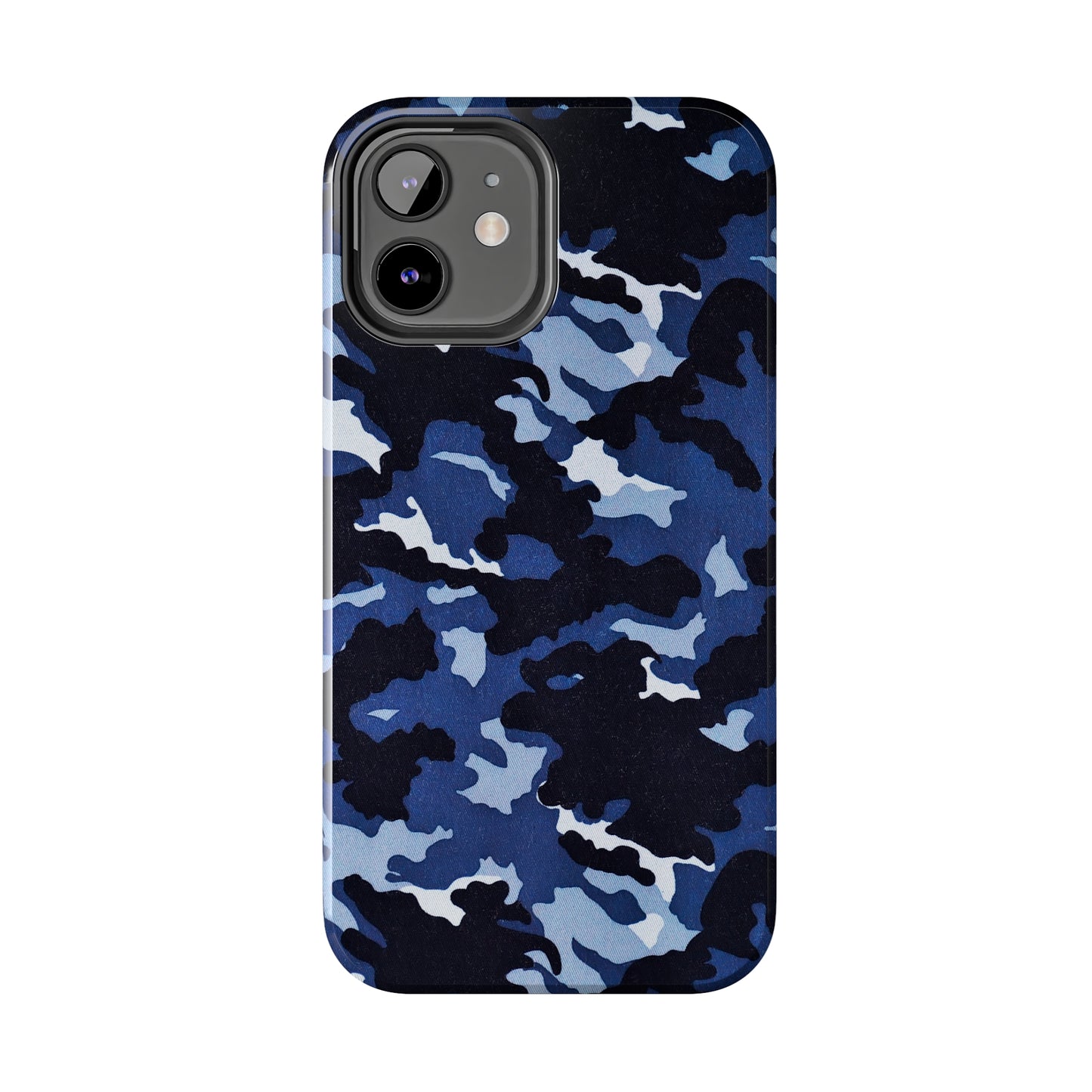 Deep Sea Concealment: Navy Blue Camouflage Iphone Tough Phone Case