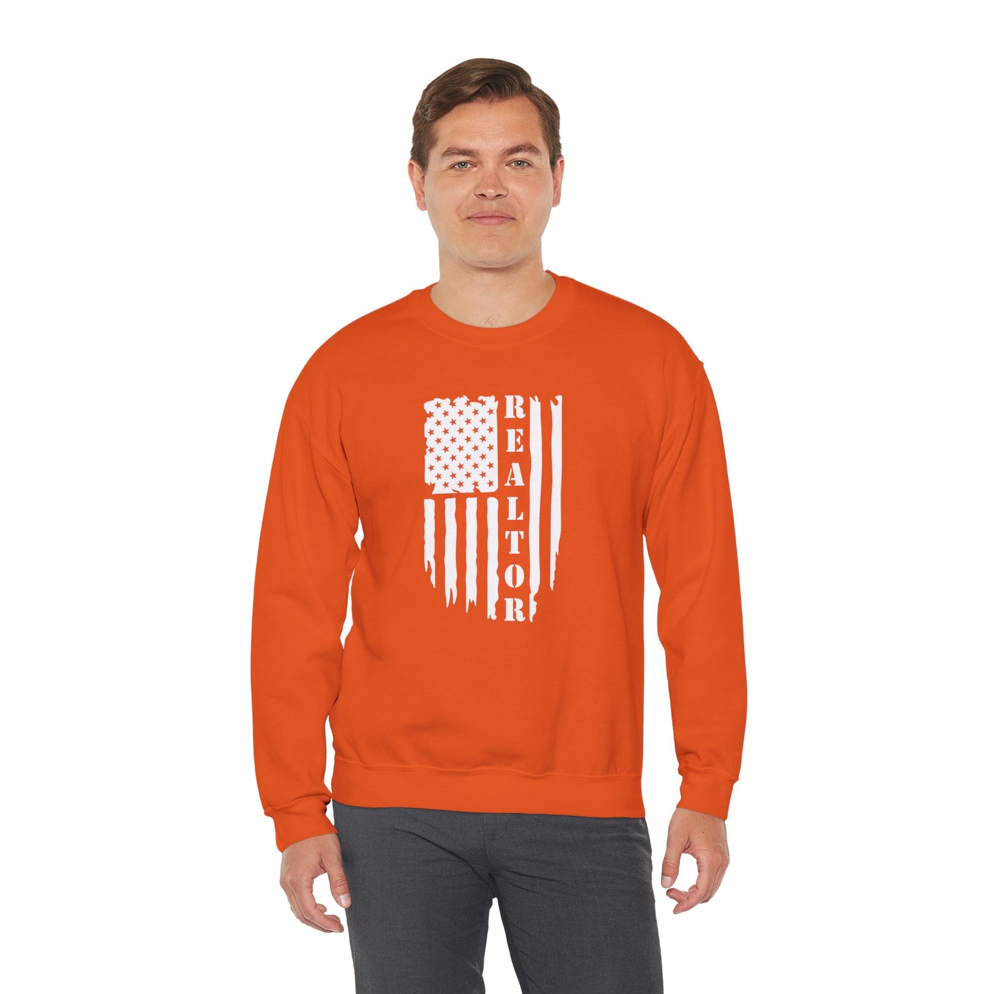 American Flag & Realtor  - Crewneck Sweatshirt Unisex S-5XL