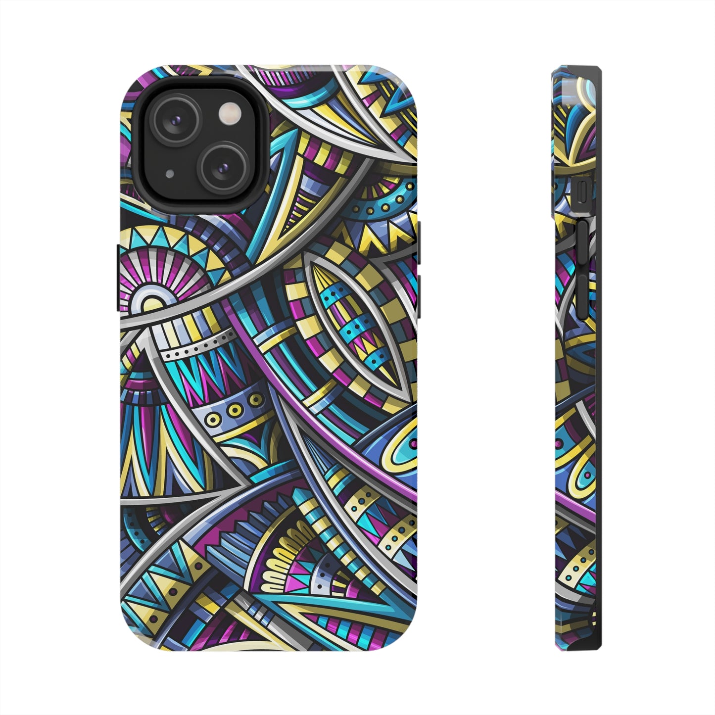 Tribal Colorful Abstract Design Iphone Tough Phone Case