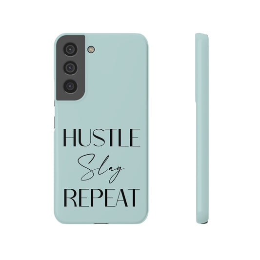 Hustle Slay Repeat in Black - Seaglass Samsung Slim Cases