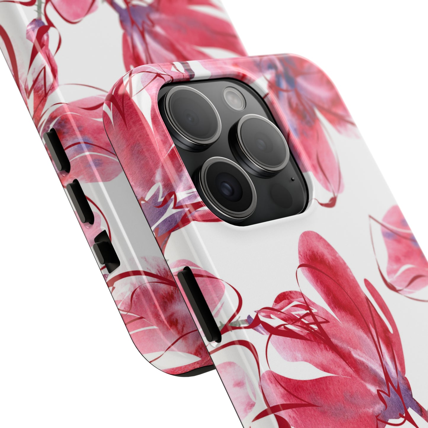 Large Pink Flower Iphone Tough Phone Case