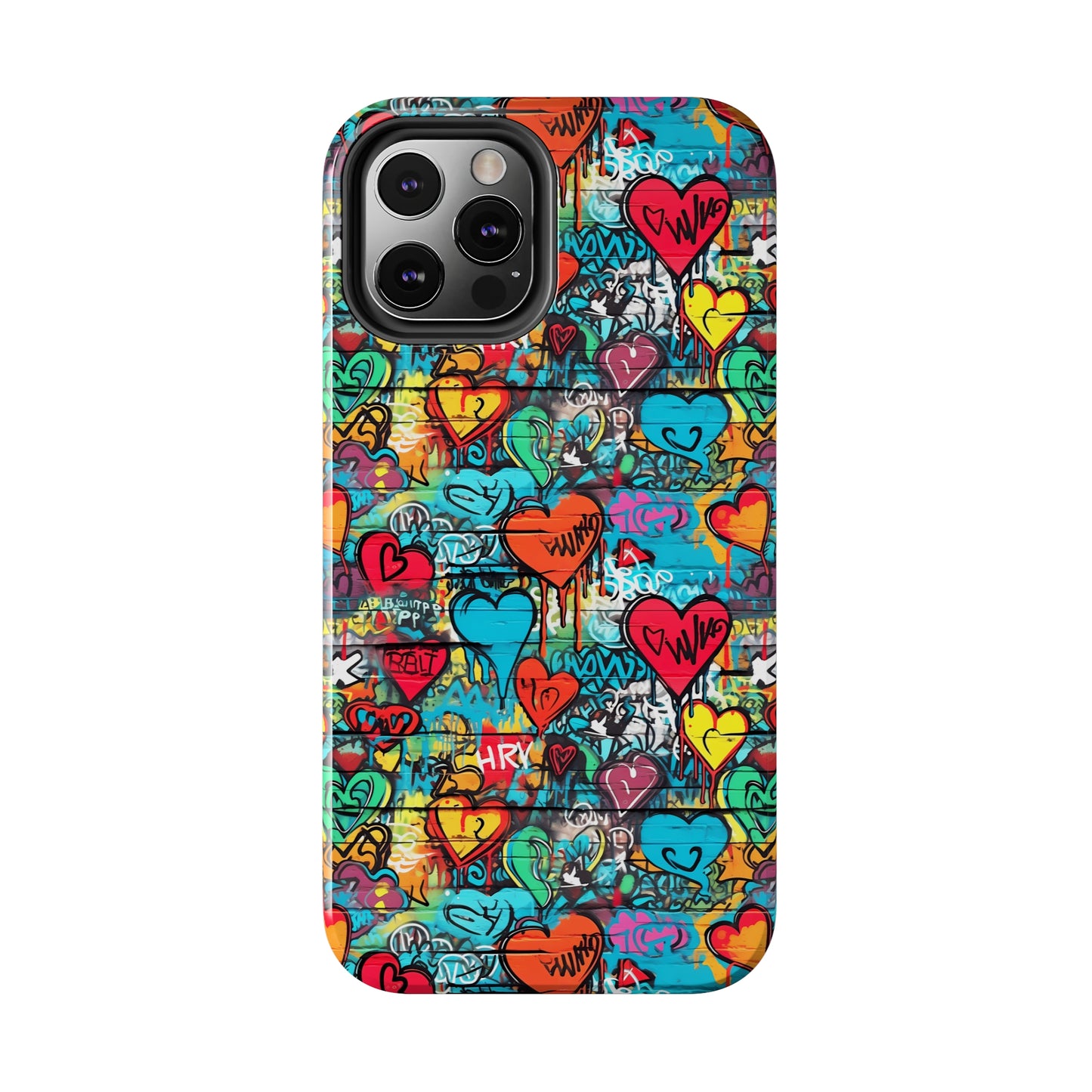 Street Art Graffiti Hearts Design Iphone Tough Phone Case