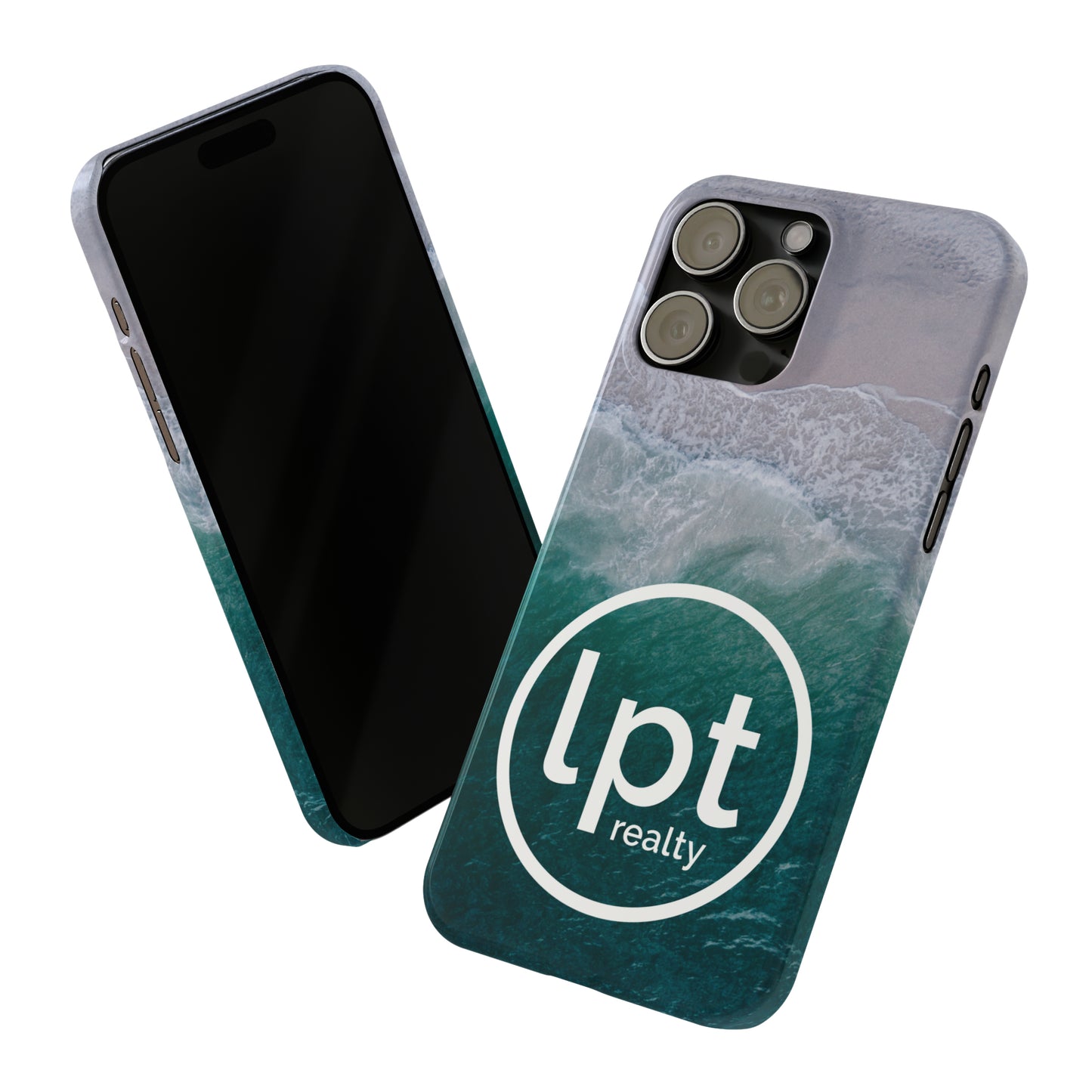 LPT Realty Logo -  Coastal Serenity: Beach and Ocean Bliss Iphone 15-12 Slim Phone Case