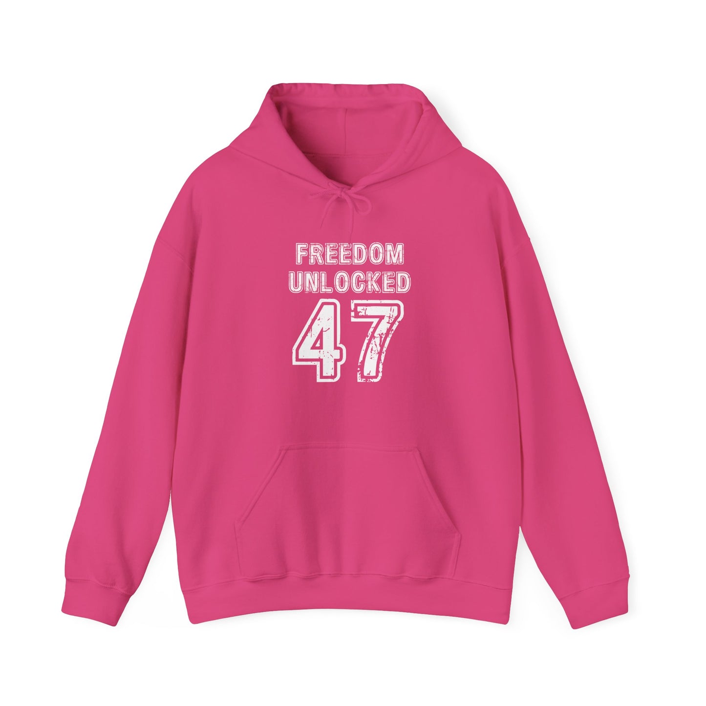 Freedom Unlocked 47 in White - Hooded Sweatshirt S-5XL