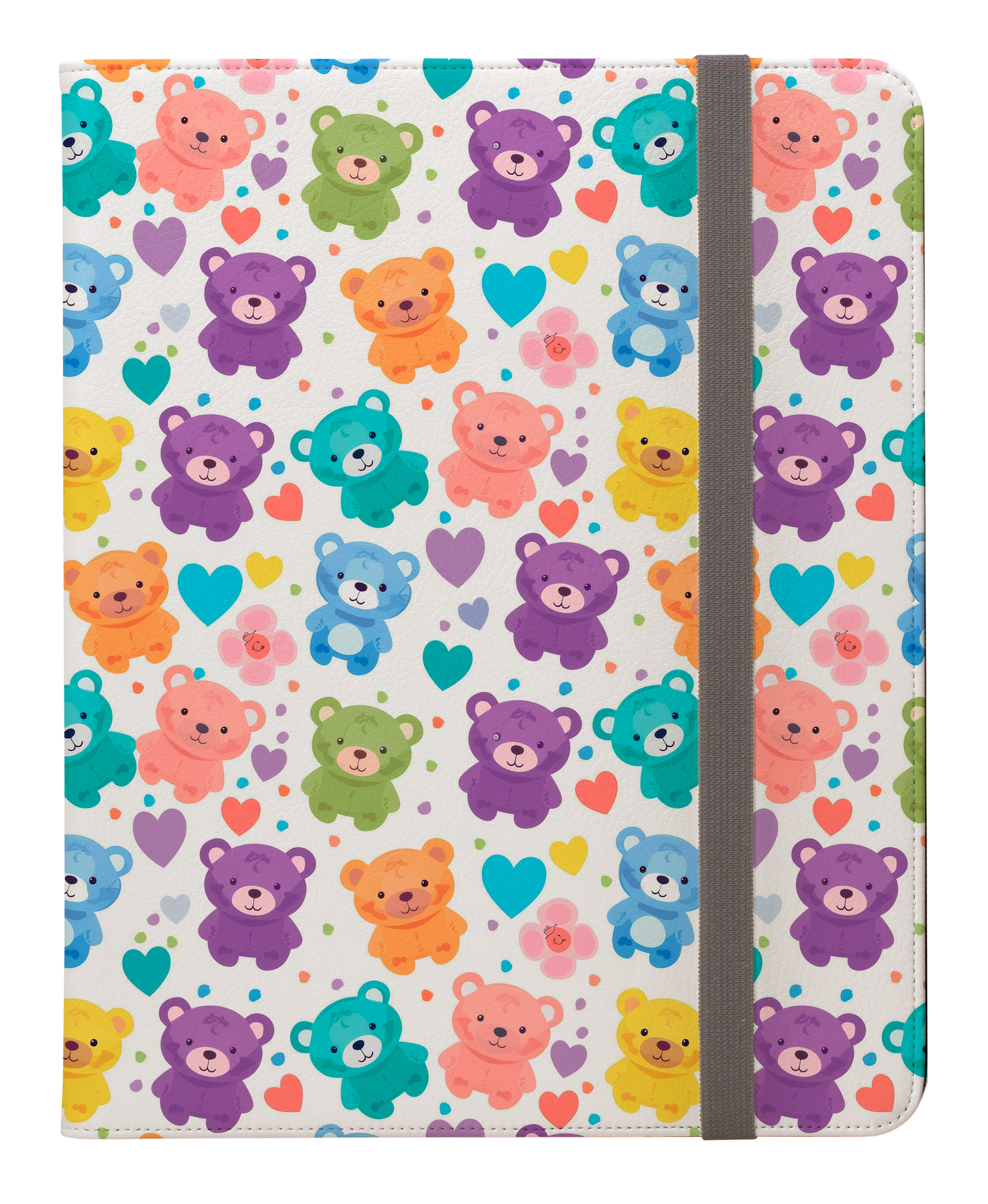 Rainbow Bears: Vibrant Cartoon Bear Extravaganza Protective iPad Pro 11 & Pro 12.9 Protective Case and Pencil Holder