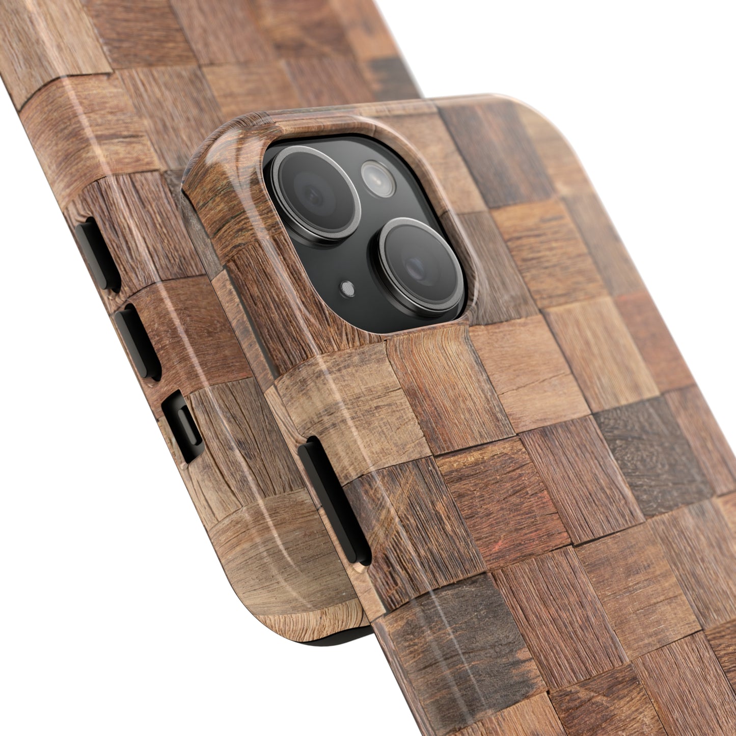 Organic Elegance Natural Woven Wood Design Design Iphone Tough Phone Case