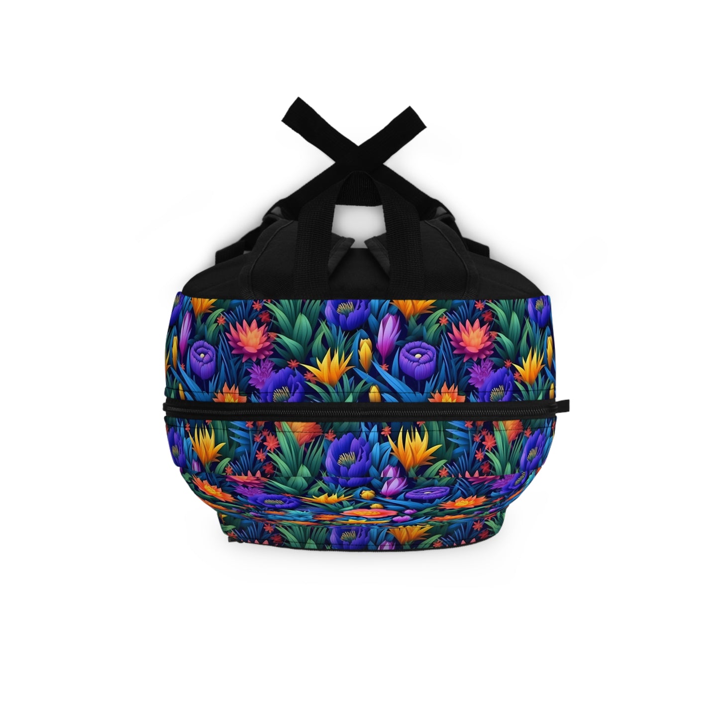 3D Tropical Bright Flowers Lightweight Backpack