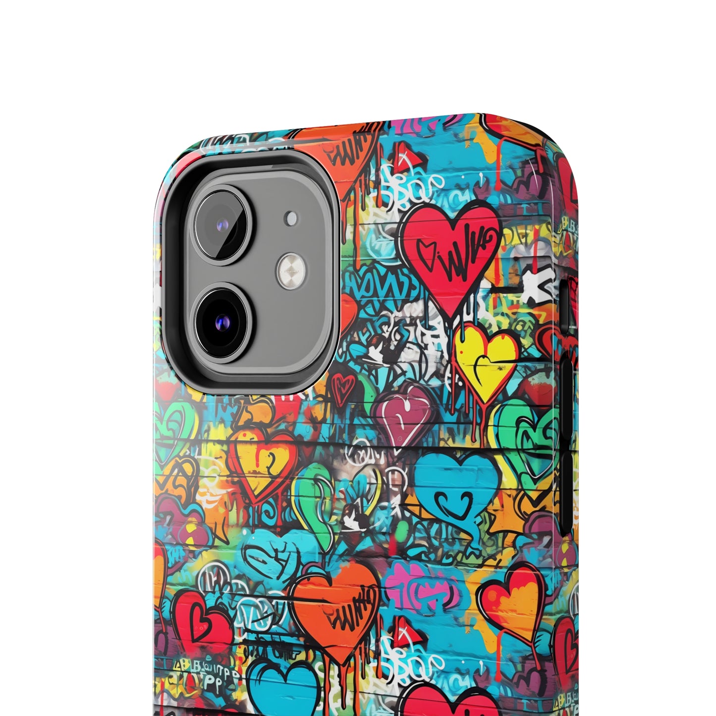 Street Art Graffiti Hearts Design Iphone Tough Phone Case