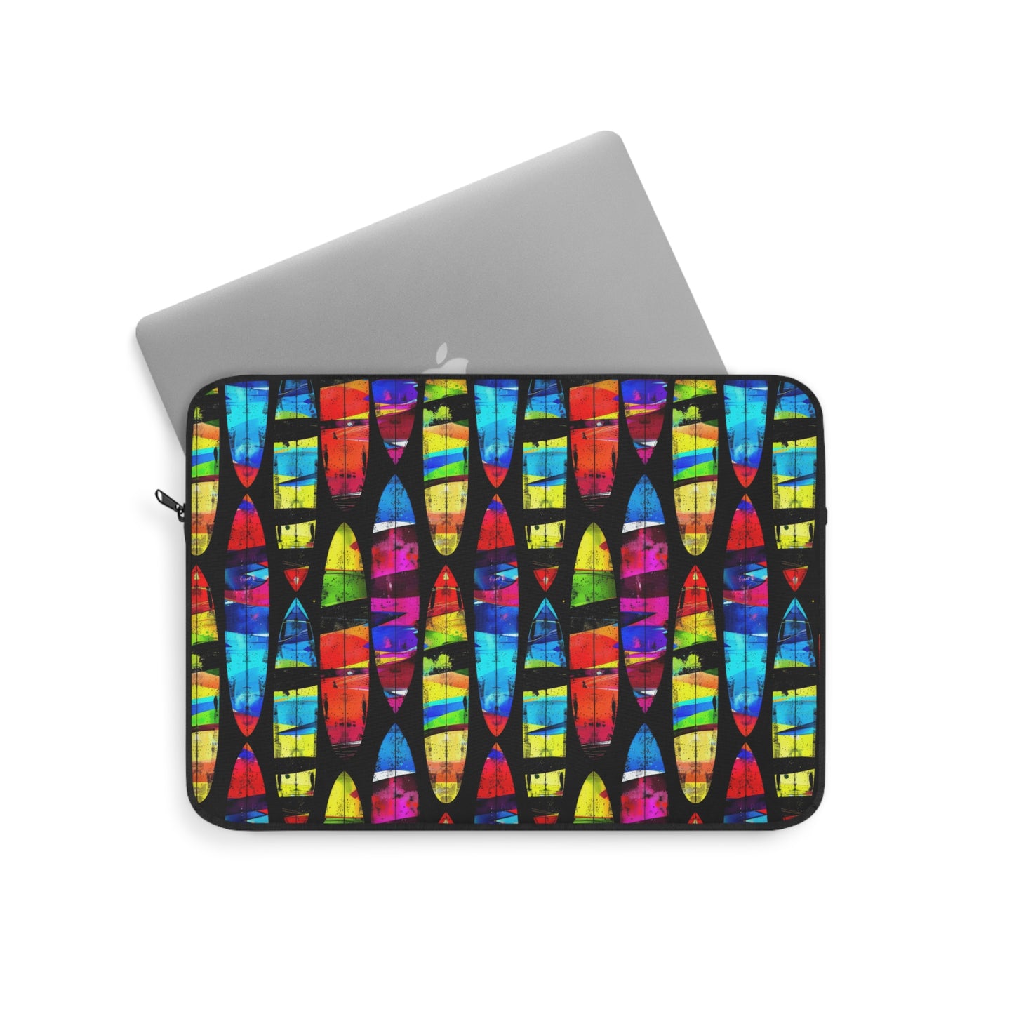 Prismatic Waves: Surfing on Rainbow Dreams Laptop or Ipad Protective Sleeve 3 Sizes Available