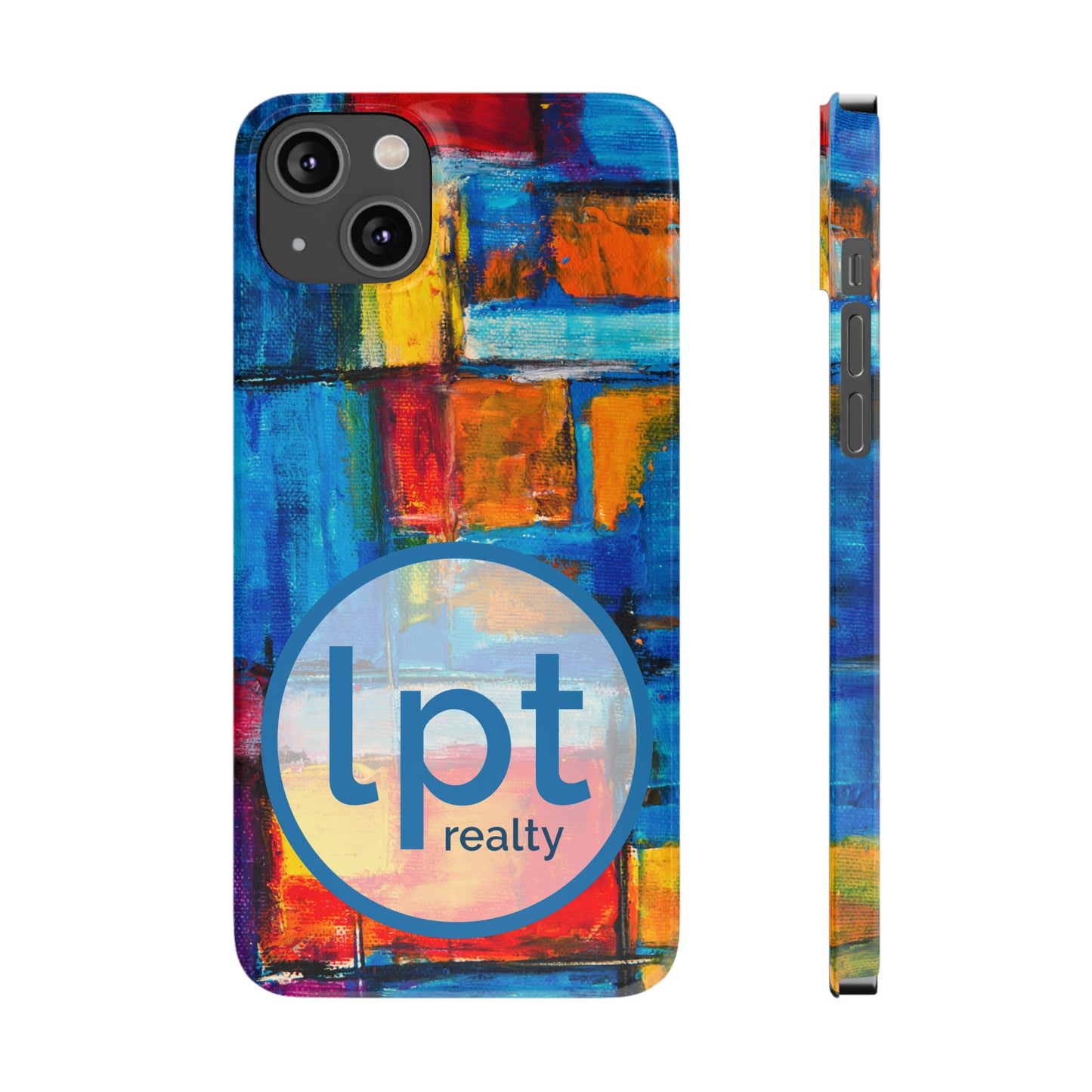 LPT Realty Logo -  Rainbow Abstract Painting Iphone 15-12 Slim Phone Case