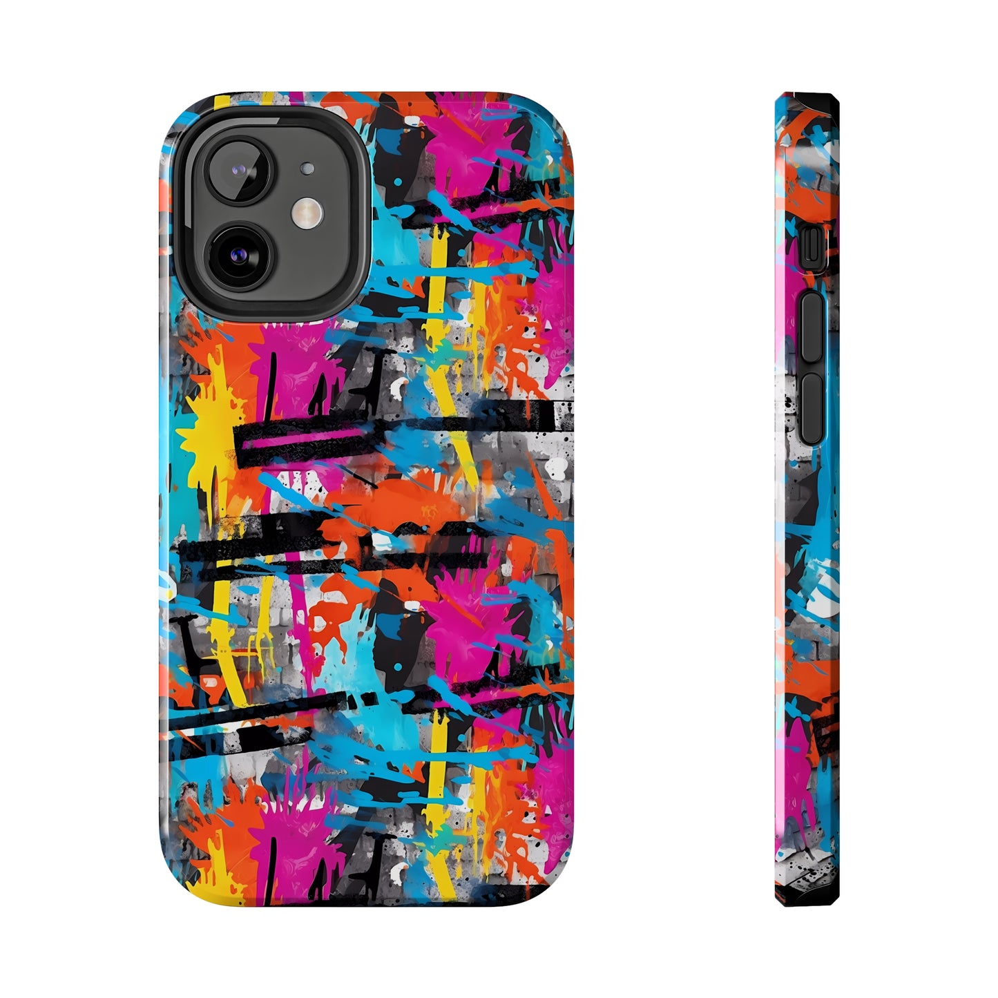 Rainbow Color Abstract Graffiti Design Iphone Tough Phone Case