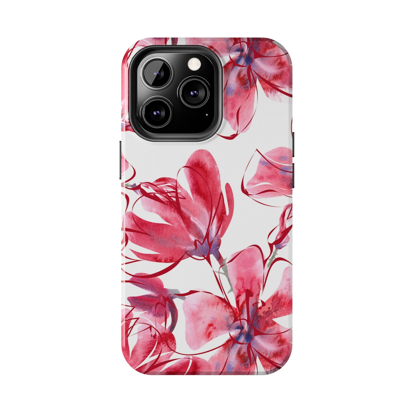 Large Pink Flower Iphone Tough Phone Case