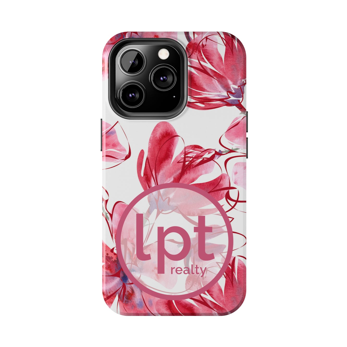 LPT Realty Logo -  Large Pink Flower Iphone Tough Phone Case