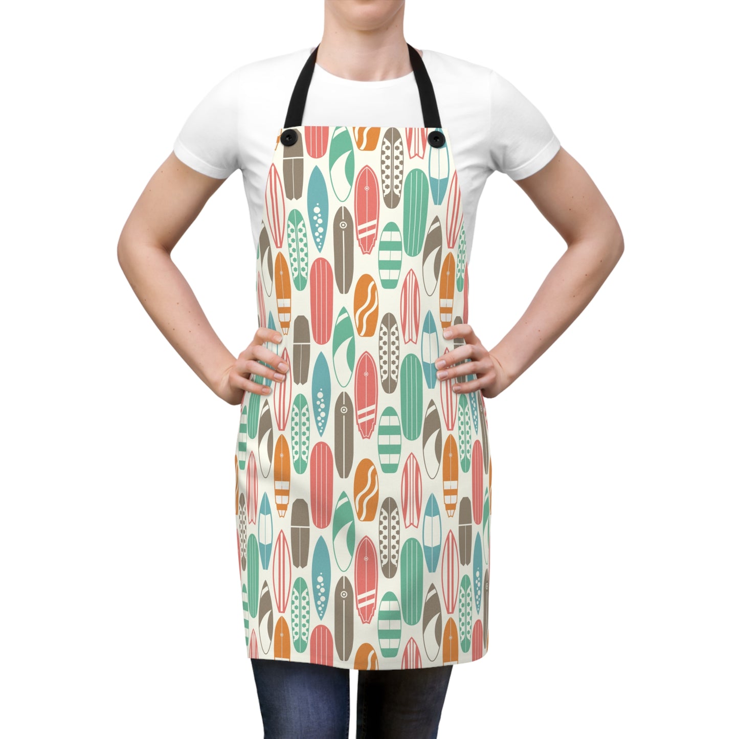 Retro Surfboards Kitchen Chef Apron