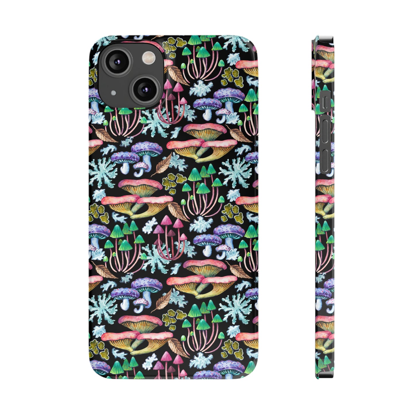 Mushroom Garden Design Iphone 15-12 Slim Phone Case