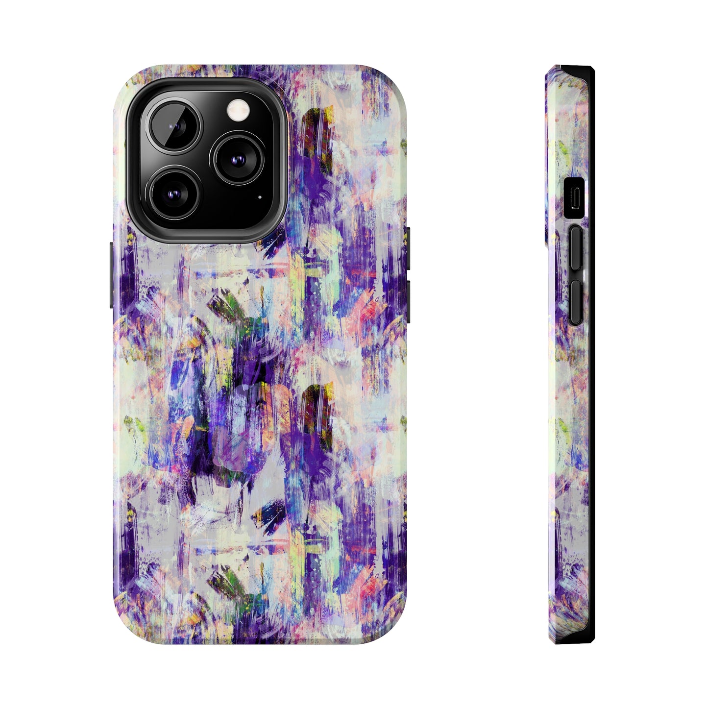 Purple Spring Painted Abstract Iphone Tough Phone Case