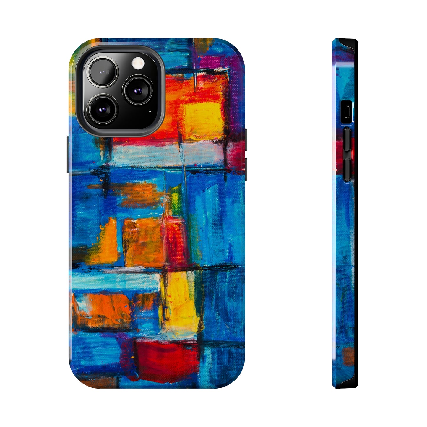 Rainbow Abstract Painting Iphone Tough Phone Case