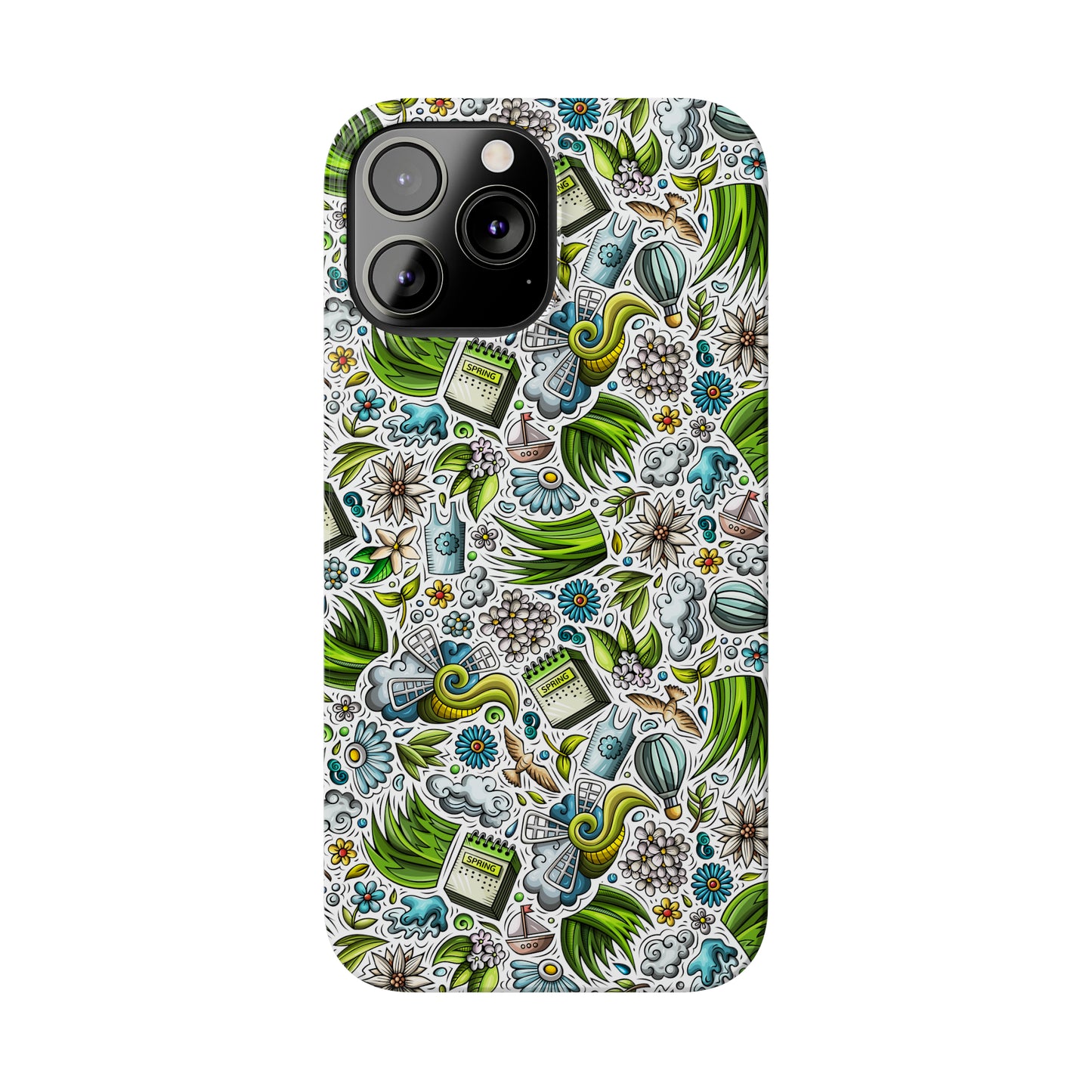 Spring Flowers and Gardening Design Iphone 15-12 Slim Phone Case