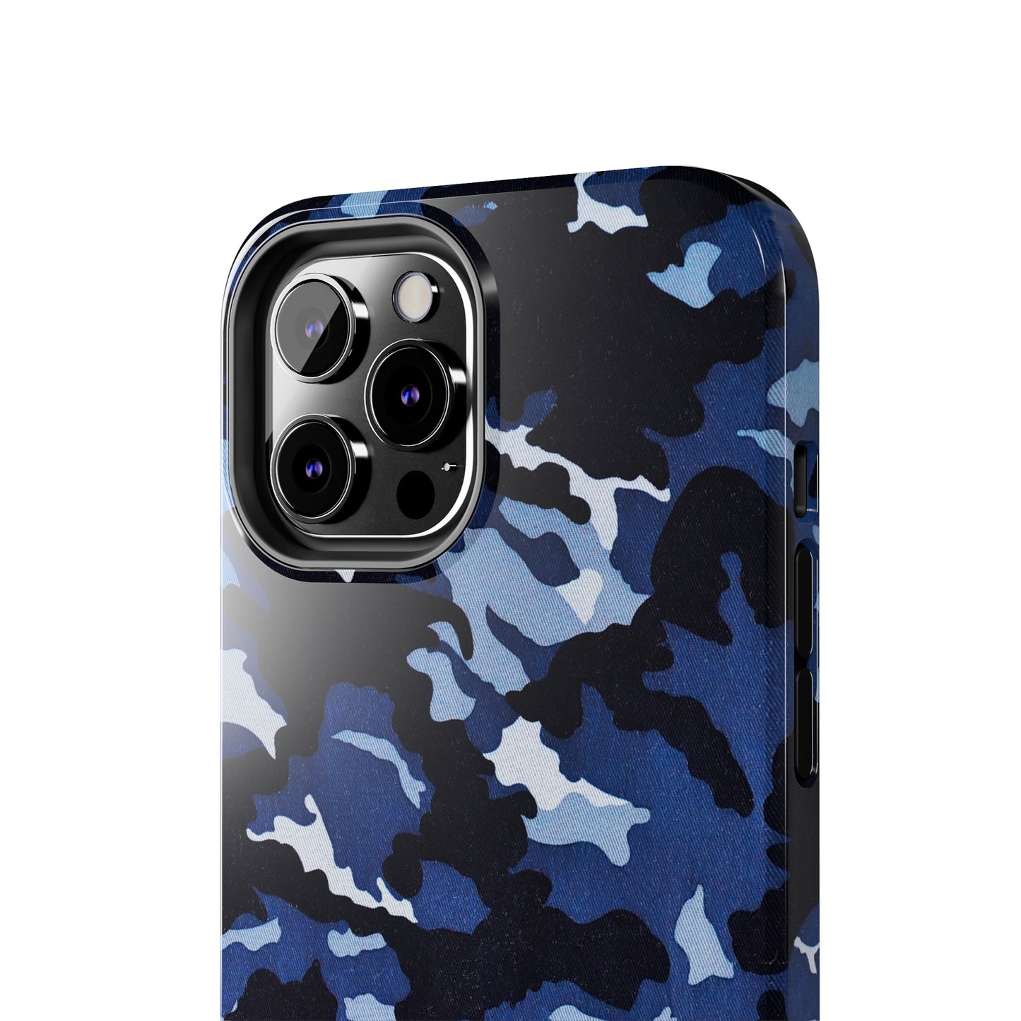 Deep Sea Concealment: Navy Blue Camouflage Iphone Tough Phone Case