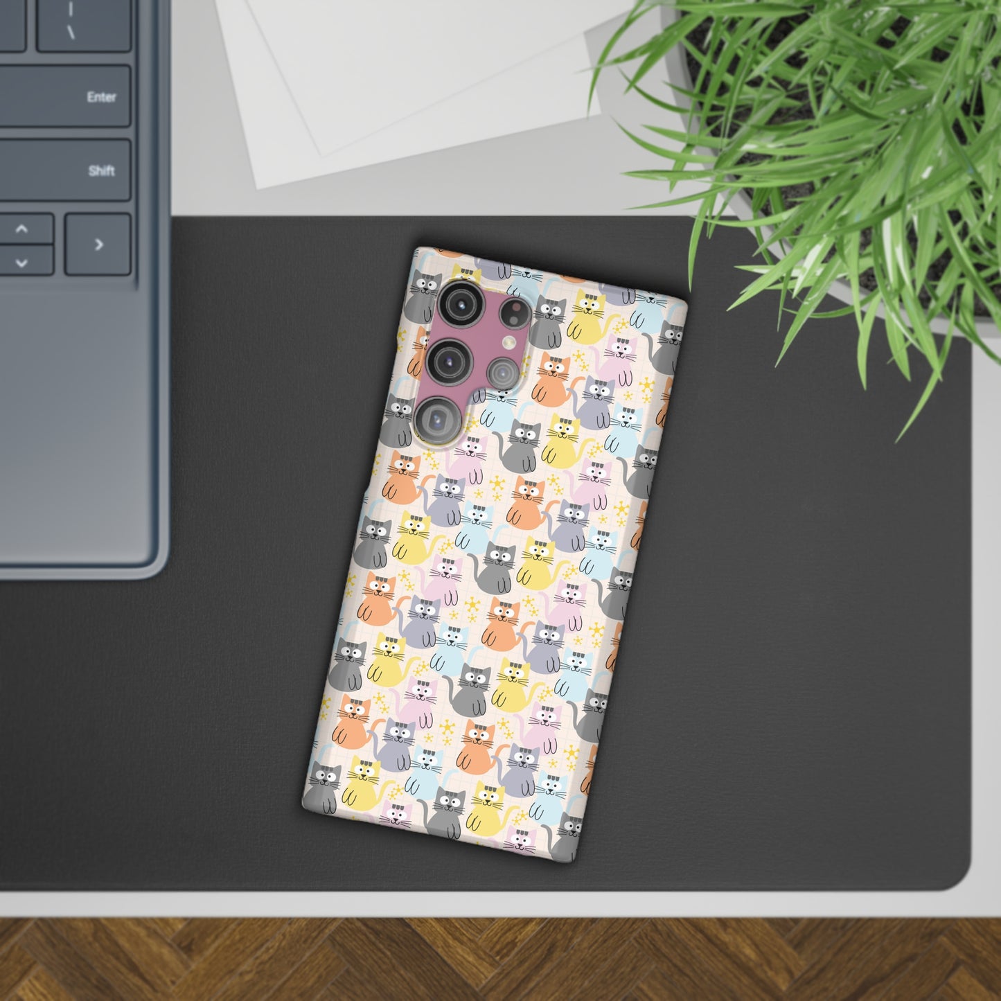 Adorable Cartoon Kitties: Pastel-Colored and Overflowing with Cuteness Samsung Slim Cases