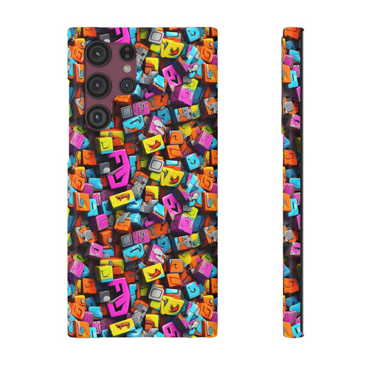 3D Abstract Colorful Block Design Samsung Slim Cases