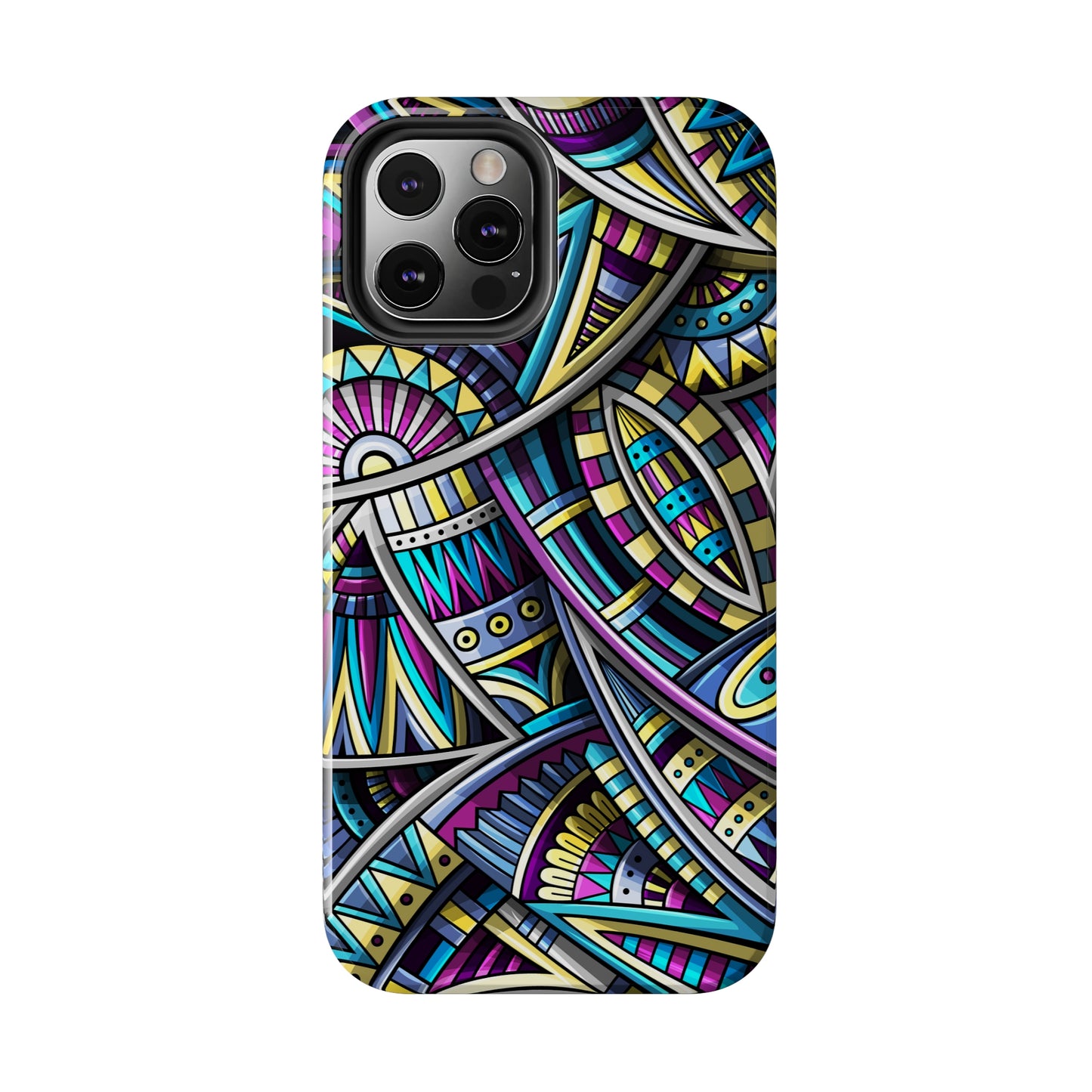 Tribal Colorful Abstract Design Iphone Tough Phone Case